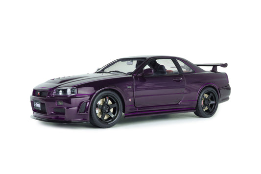 STM Diecast Solido 1999 Nissan Skyline GT-R (R34) Z-tune Midnight Purple 1:18