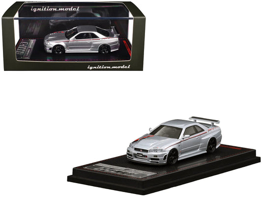 Rapid Vehicles Nissan Skyline GT-R (BNR34) Z-Tune Nismo RHD (Right Hand Drive) Silver Metallic...