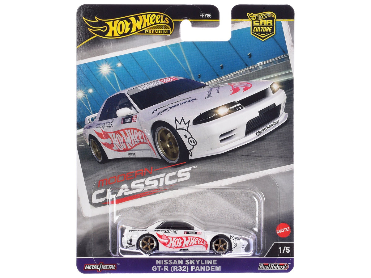 Rapid Vehicles Nissan Skyline GT-R (R32) "Pandem" White with "Hot Wheels" Logo "Modern Classics"...