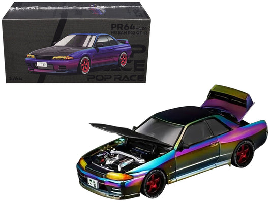 Rapid Vehicles Nissan Skyline GT-R (R32) RHD (Right Hand Drive) Chameleon Chrome with Carbon Hood...