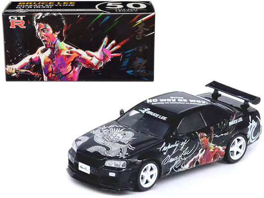 Rapid Vehicles Nissan Skyline GT-R (R34) RHD (Right Hand Drive) Black "Bruce Lee Legacy 50 Year...
