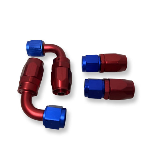 Bull Boost Performance 6AN 90 Degree Billet Swivel Seal Braided Steel Hose End Fitting...