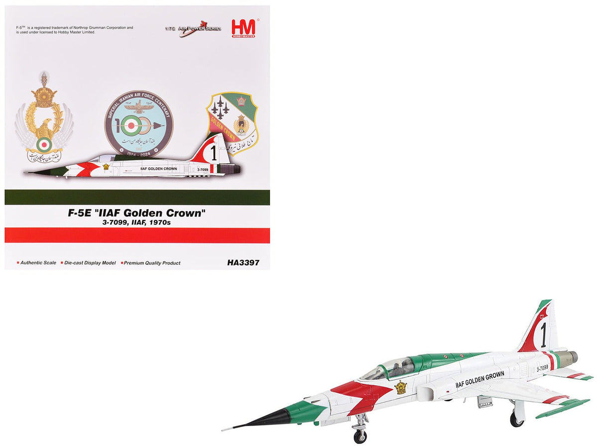 Rapid Vehicles Northrop F-5E Tiger II Aircraft "#1 3-7099 IIAF Golden Crown" Imperial Iranian Air...