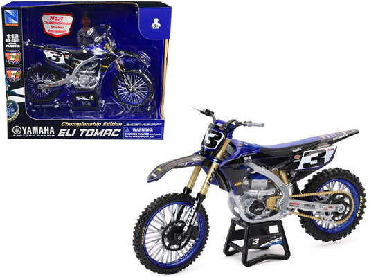 Rapid Vehicles Yamaha YZ450F Championship Edition Motorcycle #3 Eli Tomac "Yamaha Factory Racing"...