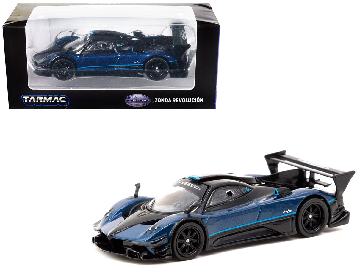 Rapid Vehicles Pagani Zonda Revolucion Blue Metallic and Black with Light Blue Stripes "Global64"...
