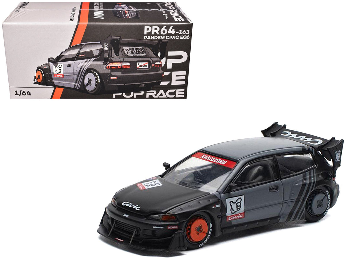 Rapid Vehicles Pandem Civic EG6 RHD (Right Hand Drive) "Kanjozoku" Matt Black and Gray with...