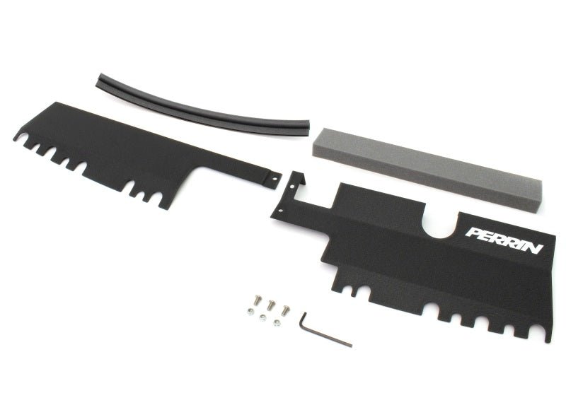 JDMuscle Perrin [15-21 WRX/STI] Radiator Shroud | With OEM Intake Scoop - Black