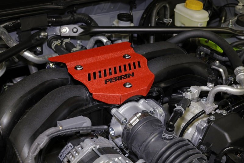 JDMuscle Perrin [22-25 BRZ/GR86] Engine Cover - Red Wrinkle | PSP-ENG-162RD - View 3