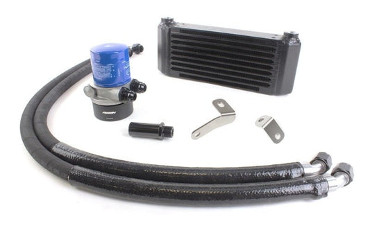 JDMuscle Perrin [22-25 WRX MT] Thermostatic Oil Cooler Kit - Black (Front Mount) | PSP-OIL-115