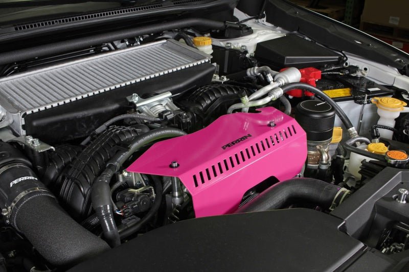 Perrin [22-26 WRX] Pulley Cover - Hyper Pink