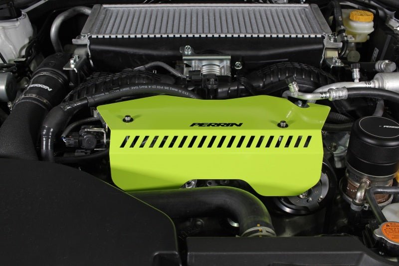 Perrin [22-26 WRX] Pulley Cover - Neon Yellow