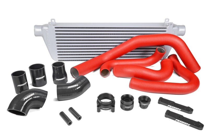 Perrin Performance [22-24 Subaru WRX] Front Mount Intercooler Kit | Red Tubes & Silver Core