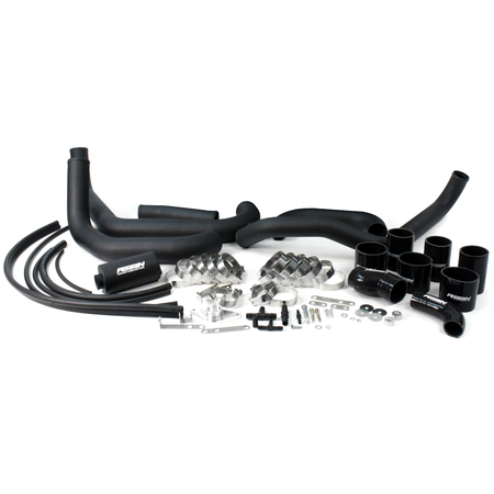 JDMuscle Perrin Front Mount Intercooler Piping Kit Black w/ Black Silicone WRX 2008-2014 |...