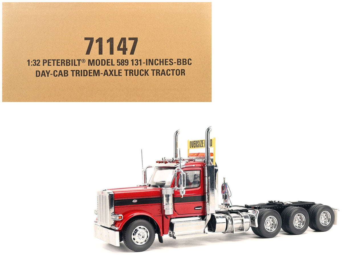 Rapid Vehicles Peterbilt 589 Tridem-Axle Truck Tractor with Day Cab Legendary Red "Transport...