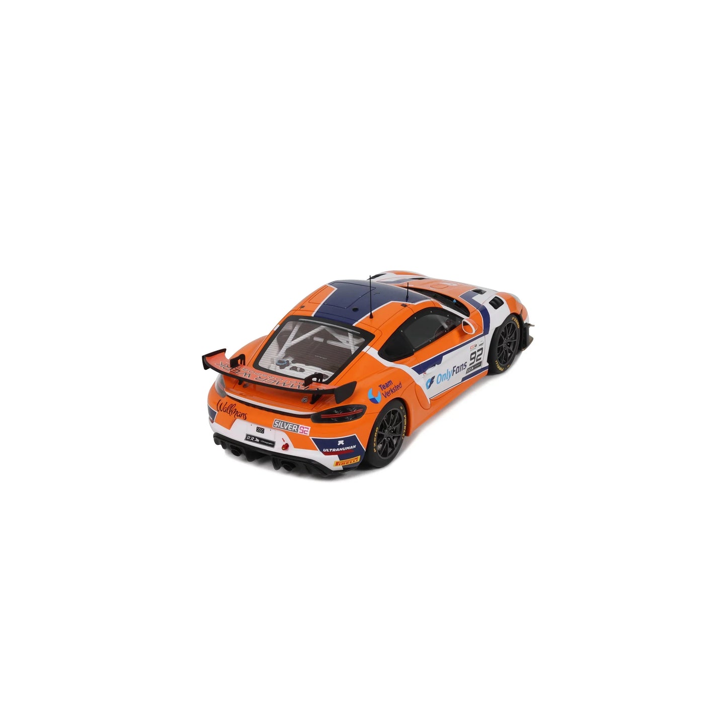 Otto 2024 Porsche 718 Cayman GT4 RS Clubsport #92 Orange & White 1:18