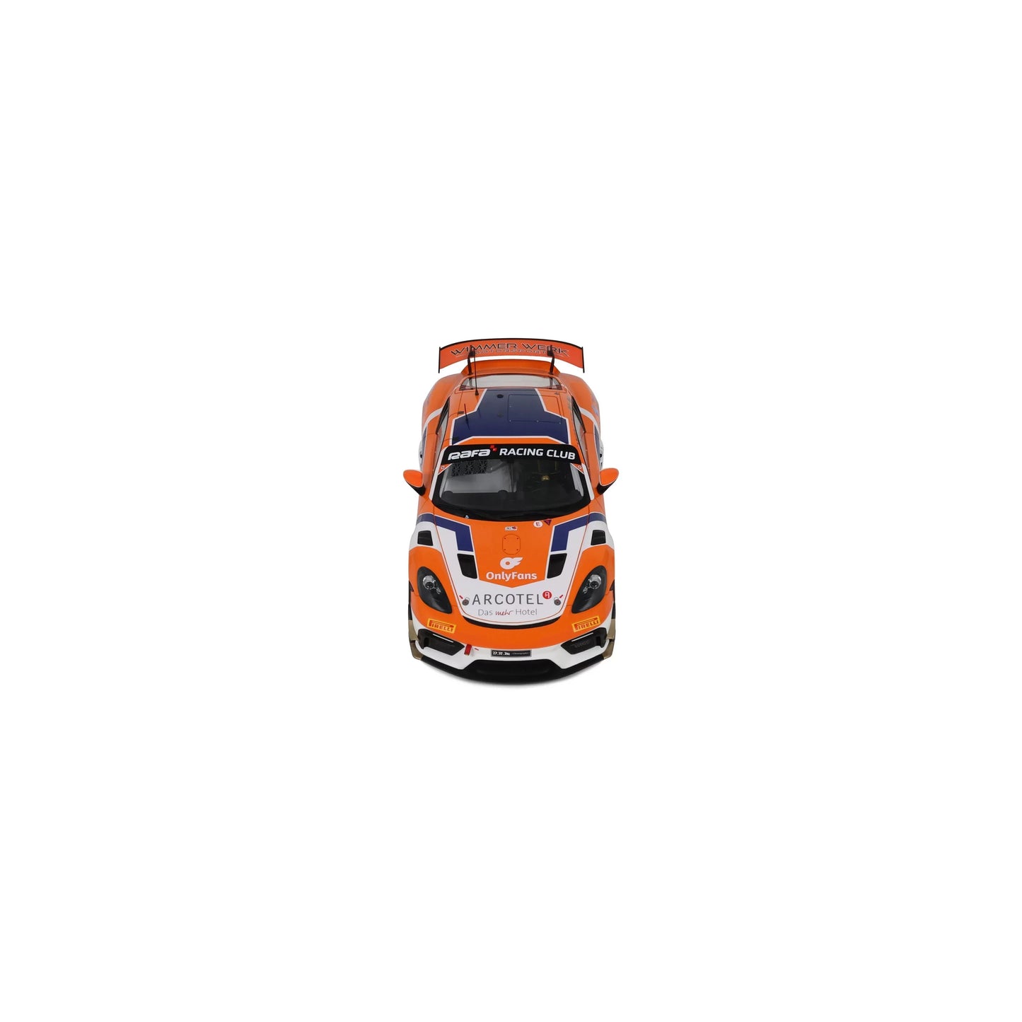 Otto 2024 Porsche 718 Cayman GT4 RS Clubsport #92 Orange & White 1:18