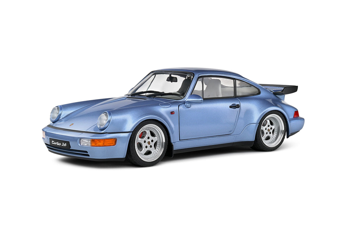 STM Diecast Solido 1990 Porsche 911 (964) Turbo Horizon Blue Metallic 1:18