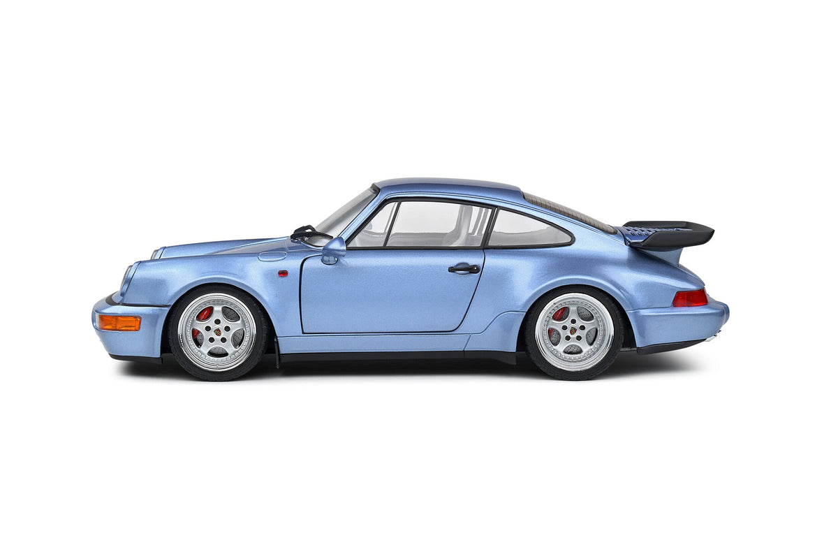 STM Diecast Solido 1990 Porsche 911 (964) Turbo Horizon Blue Metallic 1:18 - View 2
