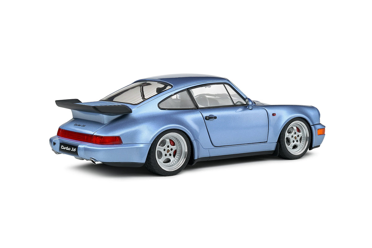 STM Diecast Solido 1990 Porsche 911 (964) Turbo Horizon Blue Metallic 1:18 - View 4