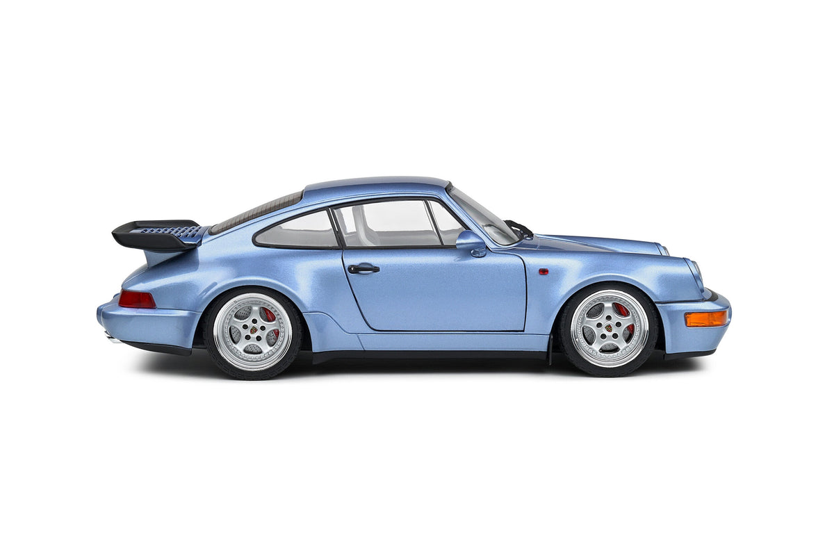 STM Diecast Solido 1990 Porsche 911 (964) Turbo Horizon Blue Metallic 1:18 - View 5