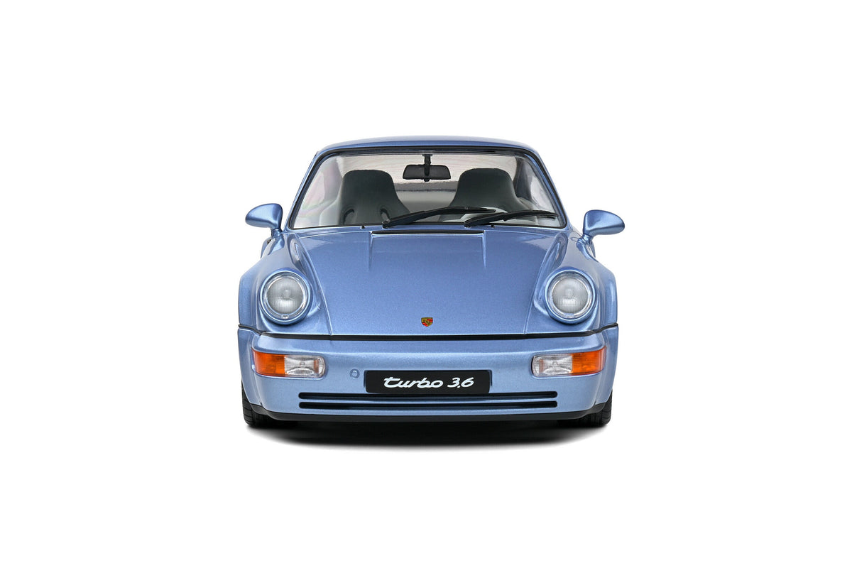 STM Diecast Solido 1990 Porsche 911 (964) Turbo Horizon Blue Metallic 1:18 - View 6