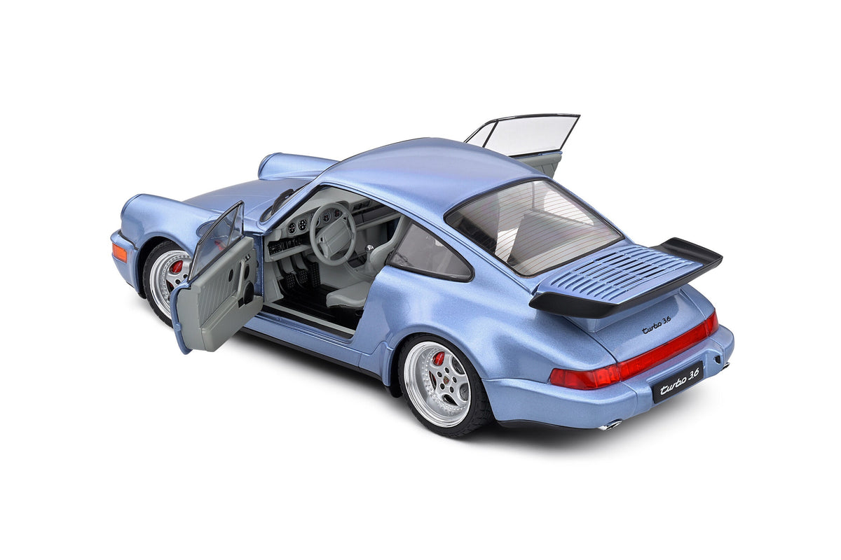 STM Diecast Solido 1990 Porsche 911 (964) Turbo Horizon Blue Metallic 1:18 - View 7