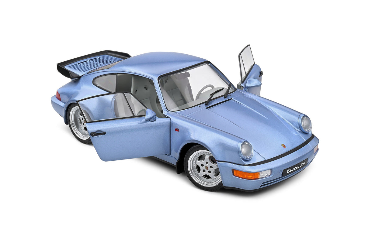STM Diecast Solido 1990 Porsche 911 (964) Turbo Horizon Blue Metallic 1:18 - View 8