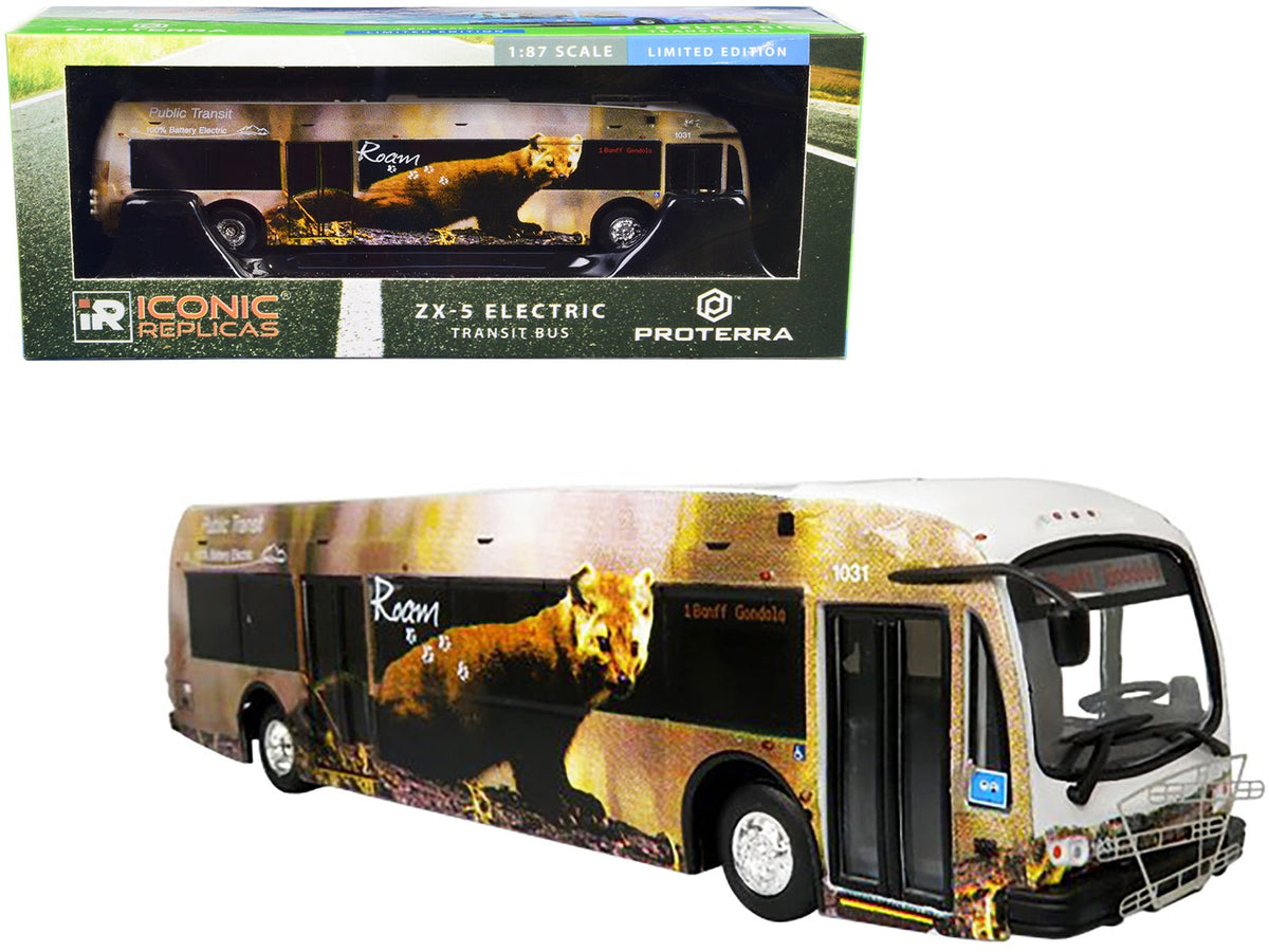 Rapid Vehicles Proterra ZX5 Electric Transit Bus "Roam Transit" "1 Banff Gondola" 1/87 (HO)...