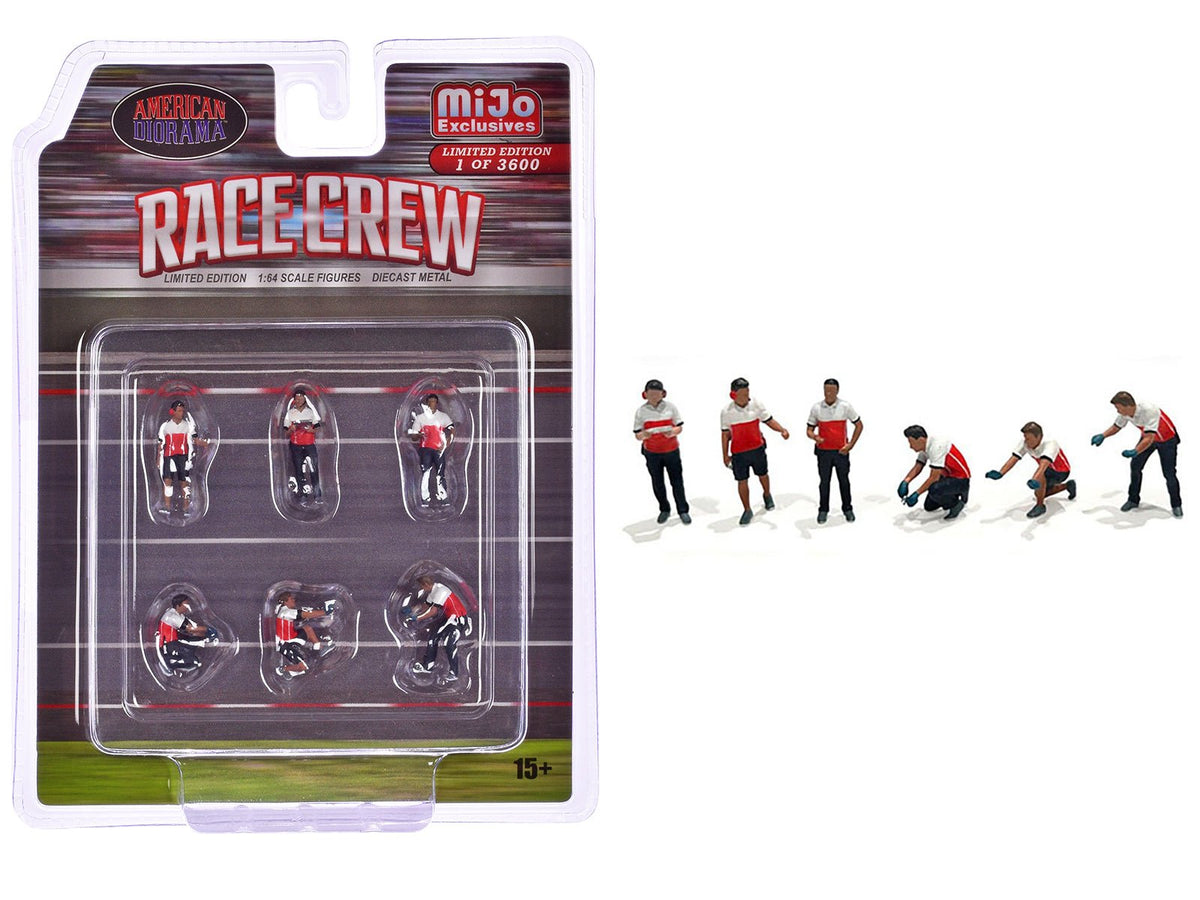 Rapid Vehicles "Race Crew" 6 piece Diecast Figure Set (6 Figures) Limited Edition to 3600 pieces...