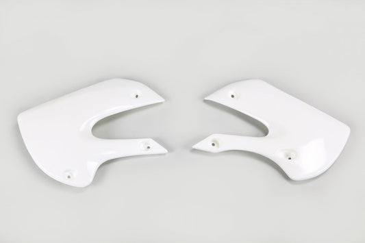 Speedzone Performance LLC UFO PLAST RADIATOR COVERS - WHITE 047 - KAWASAKI