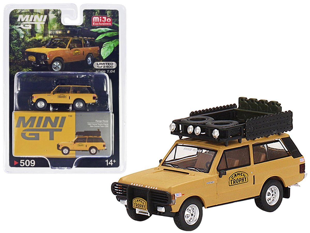 Rapid Vehicles Range Rover with Roofrack Tan "Camel Trophy - Papua New Guinea Team USA" (1982)...