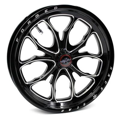 Race Star 54 Jr. Roadster Wicked Gloss Black Wheels with Machined Accents - 541020