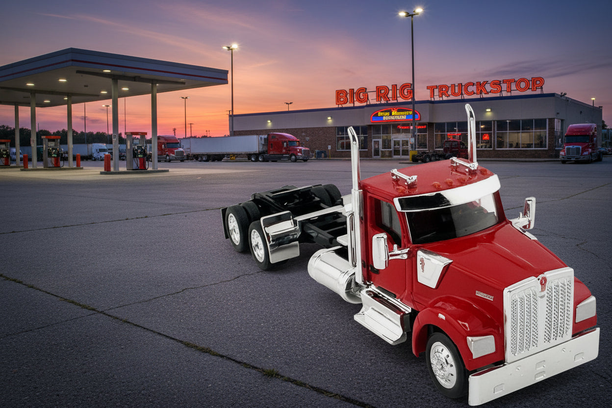 Kenworth W990 2-Axel Day Cab Red 1/87 (HO) Plastic Model Car by HO Logistics  free shipping USA