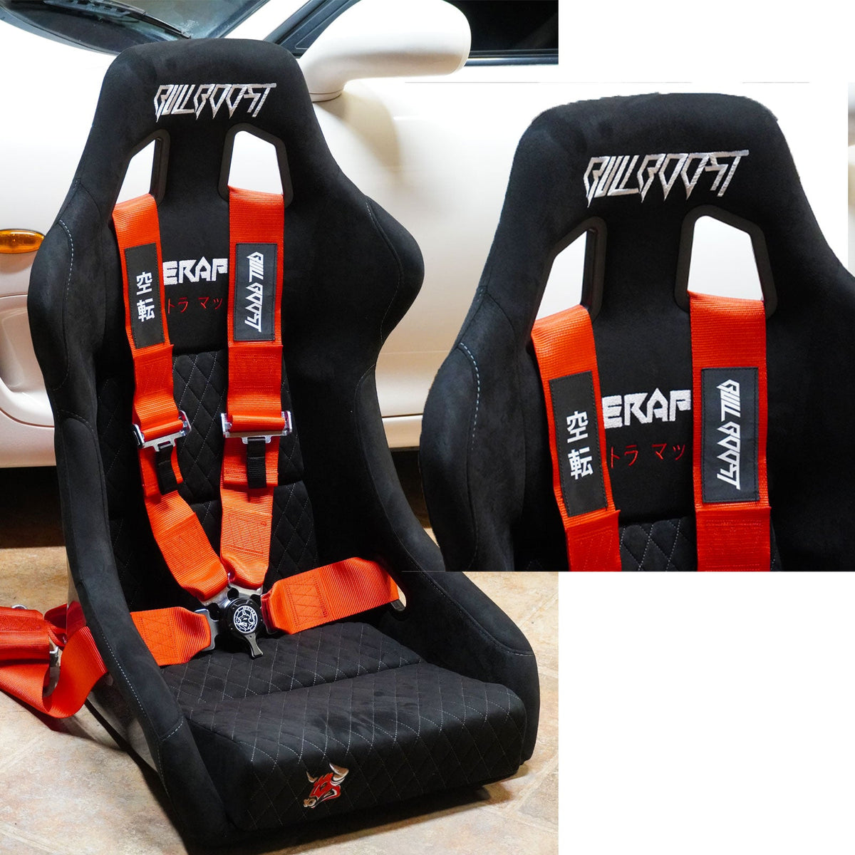 Bull Boost Performance Bull Boost Universal 4 Point Camlock Quick Release Racing Seat Belt...