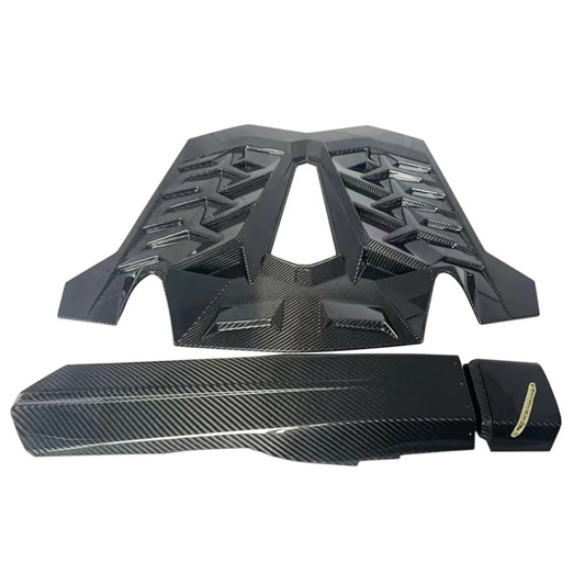 Bull Boost Performance SVV Style Dry Carbon Fiber Rear Wing with Engine Hood for Lamborghini...