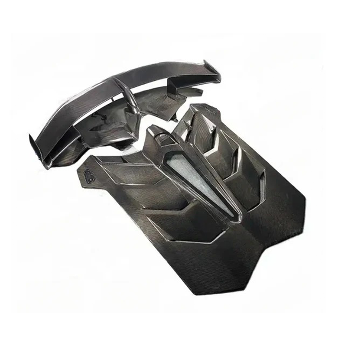 Bull Boost Performance SVJ Style Dry Carbon Fiber Rear Wing Engine Hood Lid for Lamborghini...