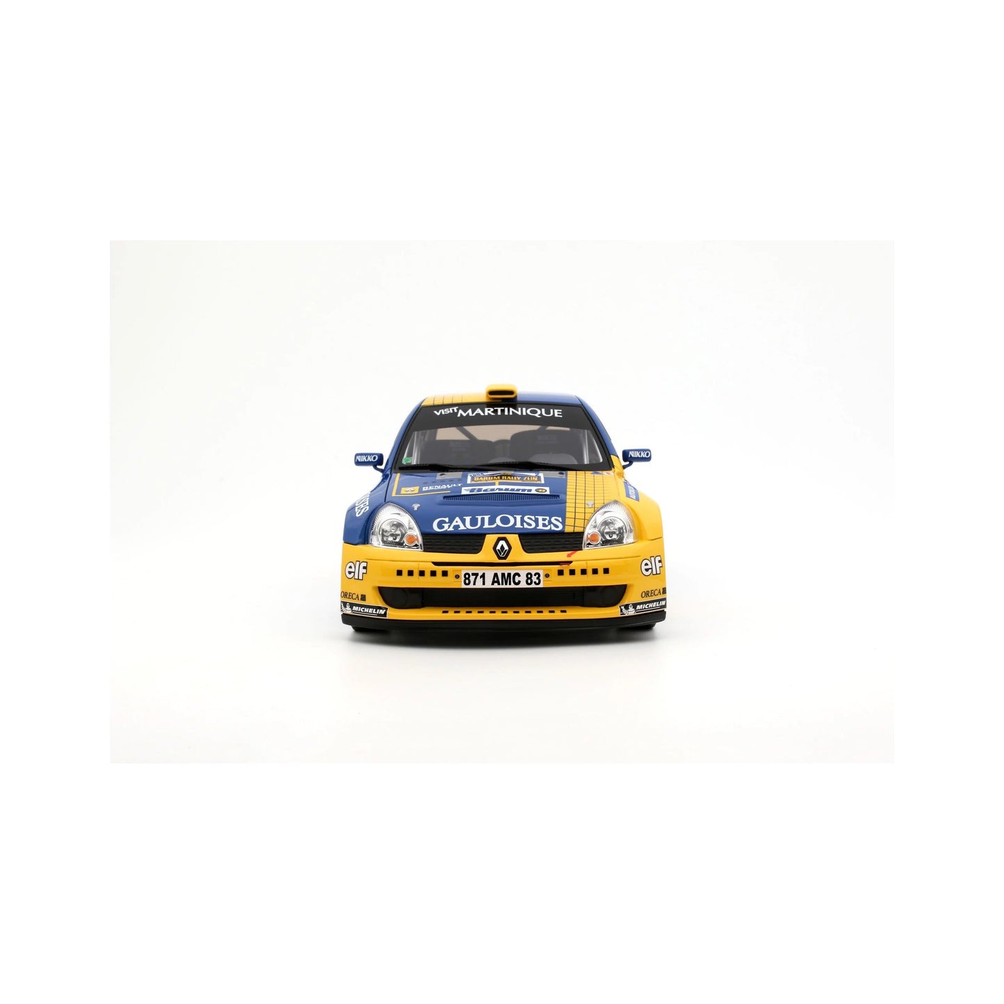 Otto 2004 Renault Clio S1600 No 2 Winner Rally Barum 2004 Yellow & Blue 1:18