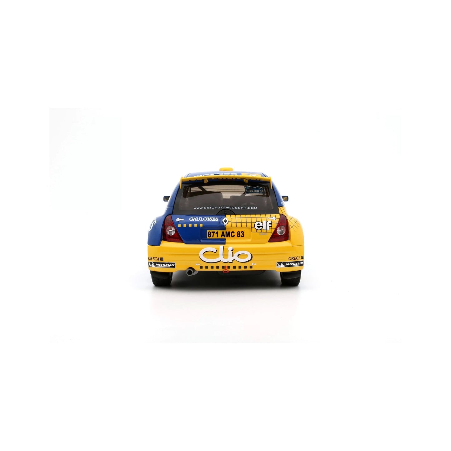 Otto 2004 Renault Clio S1600 No 2 Winner Rally Barum 2004 Yellow & Blue 1:18