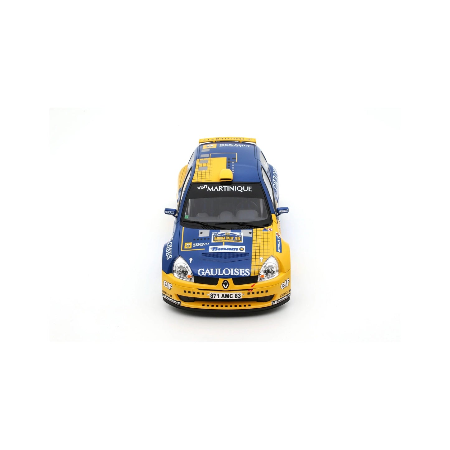 Otto 2004 Renault Clio S1600 No 2 Winner Rally Barum 2004 Yellow & Blue 1:18