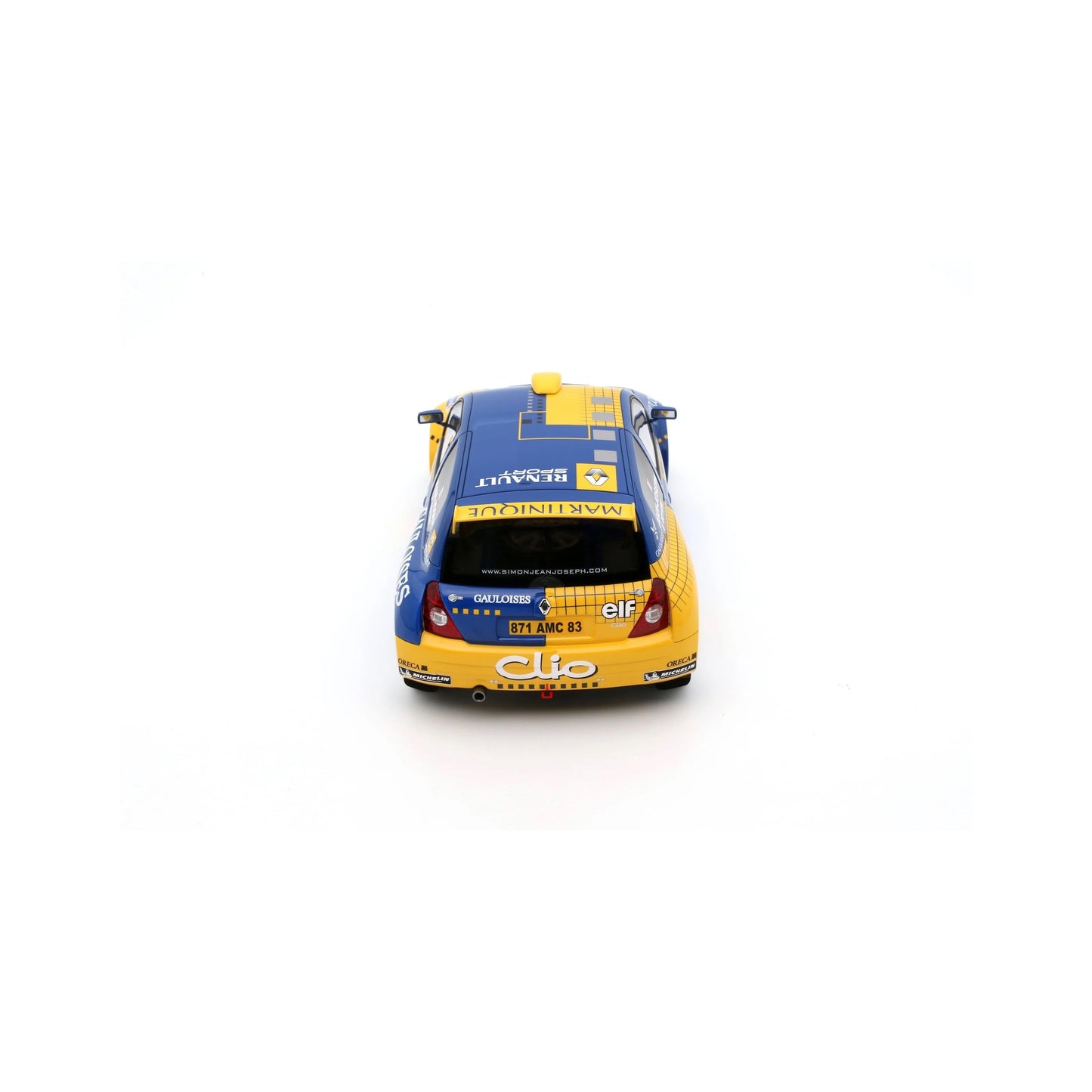 Otto 2004 Renault Clio S1600 No 2 Winner Rally Barum 2004 Yellow & Blue 1:18