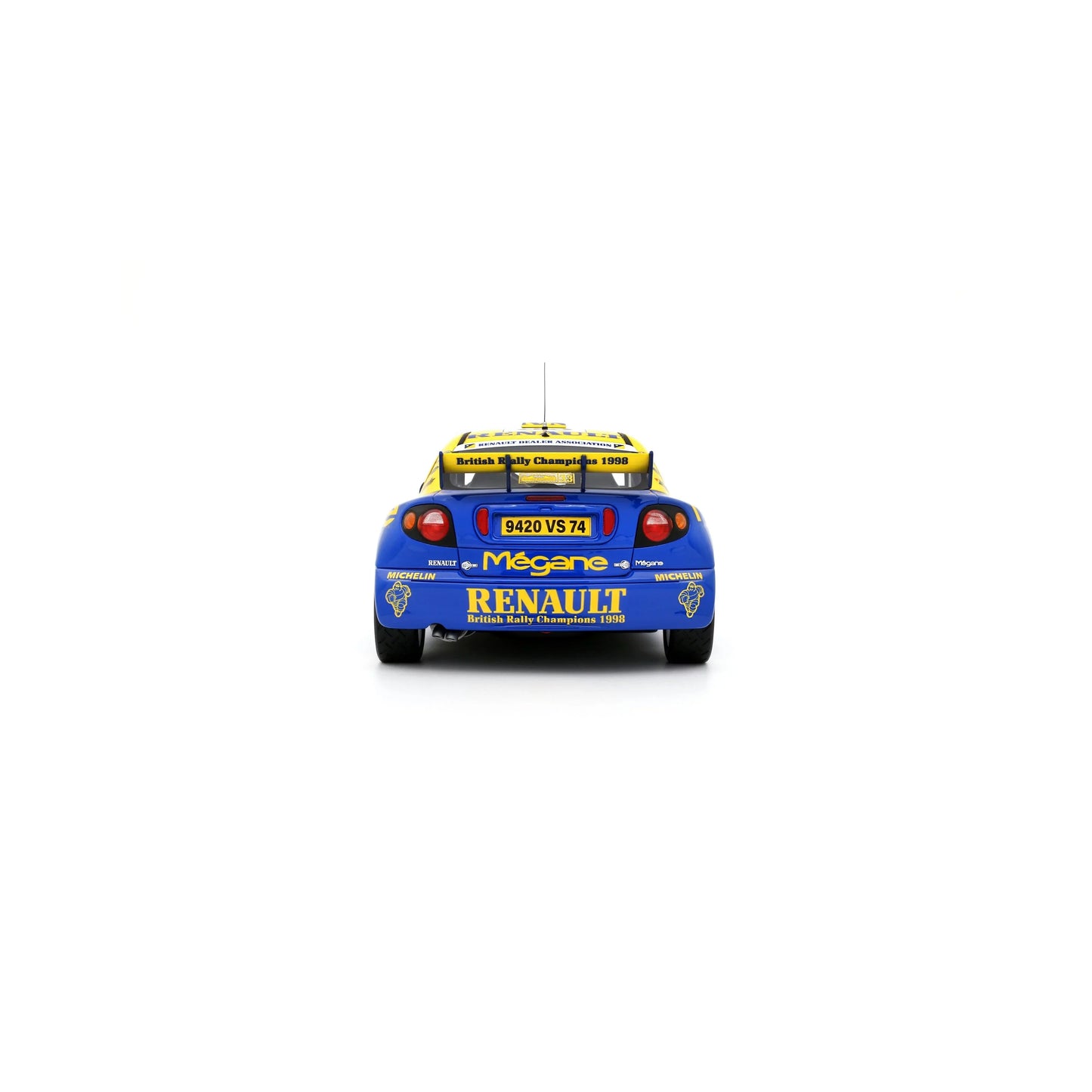Otto Renault Megane Maxi #33 Rally San Remo 1998 Yellow & Blue 1:18