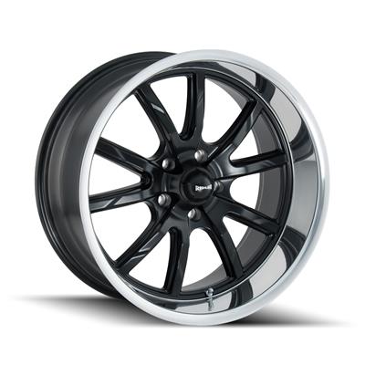 Ridler 650 Series Matte Black Wheels with Polished Lip - 6508965MB