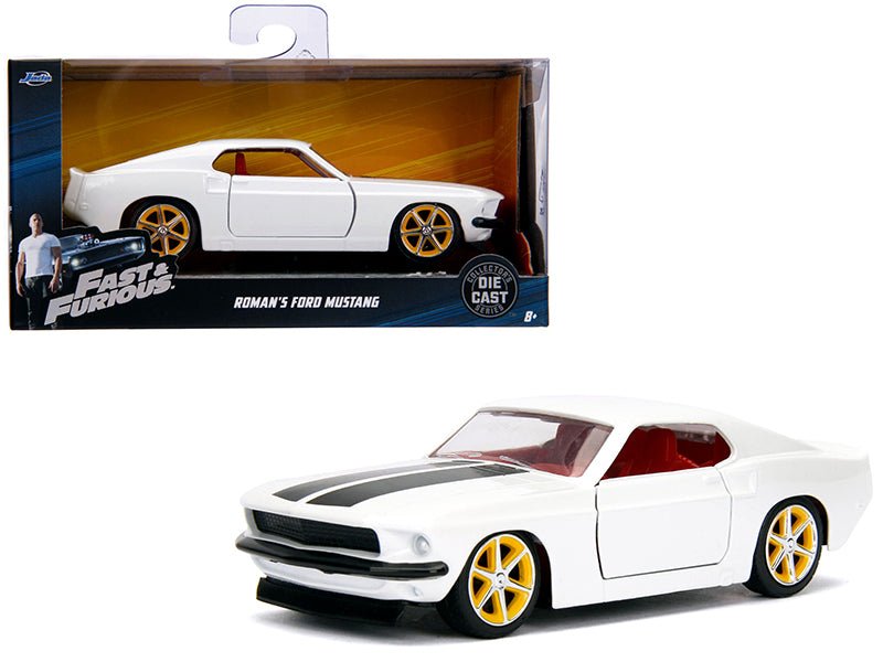 Rapid Vehicles Roman's Ford Mustang White with Black Stripes and Red Interior "Fast & Furious"...