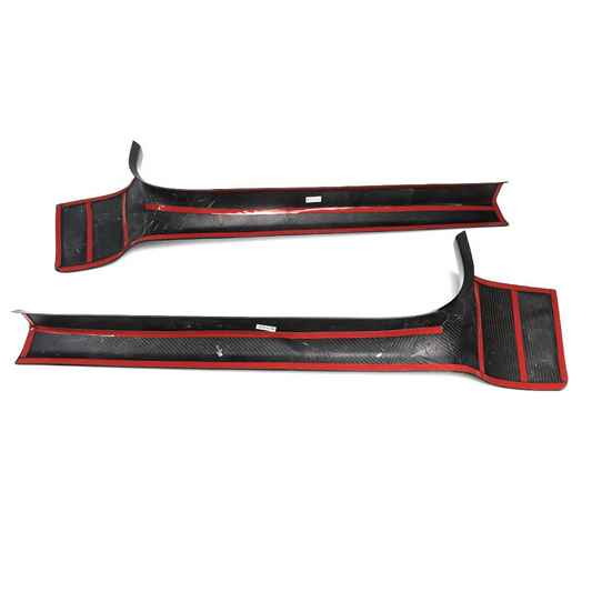Bull Boost Performance Dry Carbon Fiber Door Sill Cover Trim for Chevrolet Corvette C8 Stingray...