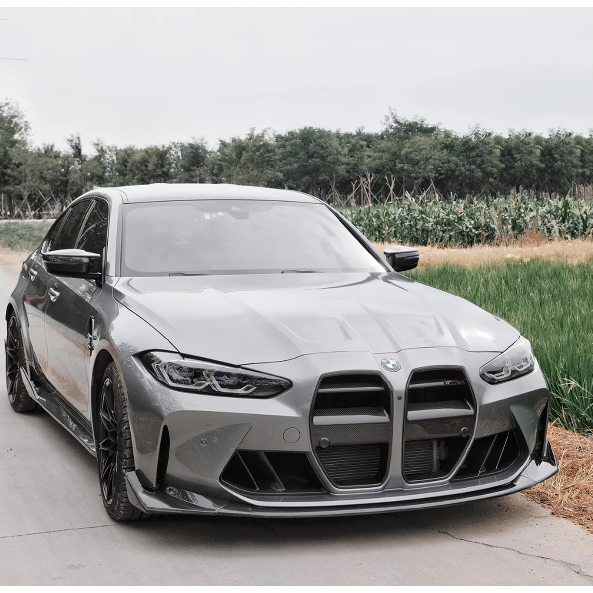 Bull Boost Performance Dry Carbon Fiber CSL Style Front Lip for BMW G80 M3 G82 G83 M4