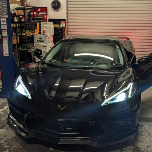 Bull Boost Performance Dry Carbon Fiber Front Splitter Lip for Chevrolet Corvette C8 Z51