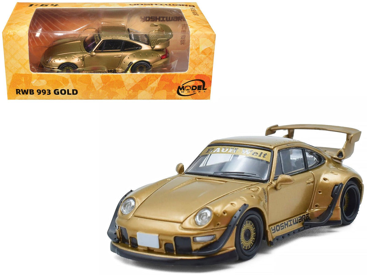 Rapid Vehicles RWB 993 "Yoshiwara" Gold Metallic 1/64 Diecast Model Car by Model Model  free...