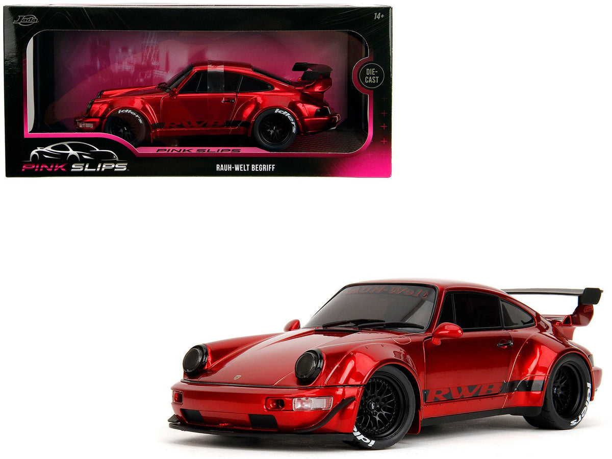 Rapid Vehicles RWB Body Kit Red Metallic with Black Stripes "Pink Slips" Series 1/18 Diecast...