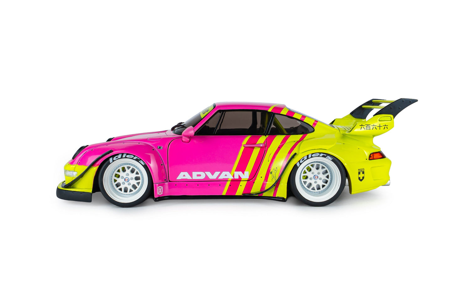 Solido 2024 Porsche 911 993 RWB Bodykit Pink & Yellow 1:18