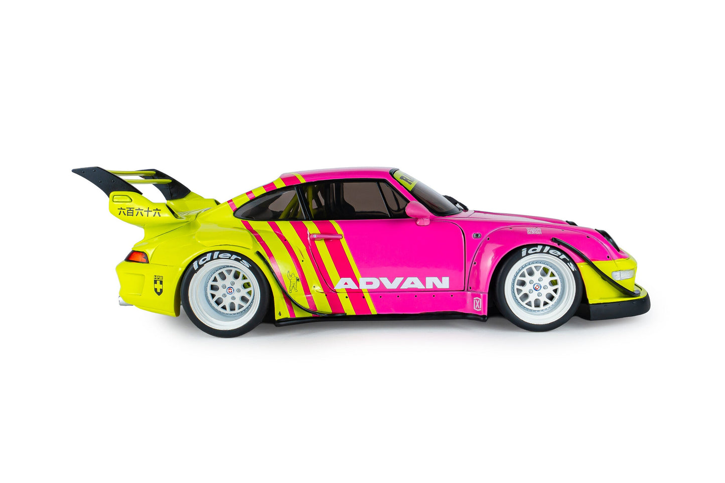 Solido 2024 Porsche 911 993 RWB Bodykit Pink & Yellow 1:18